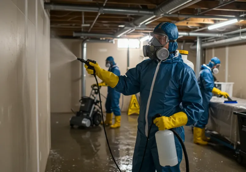 Basement Sanitization and Antimicrobial Treatment process in Elon, NC